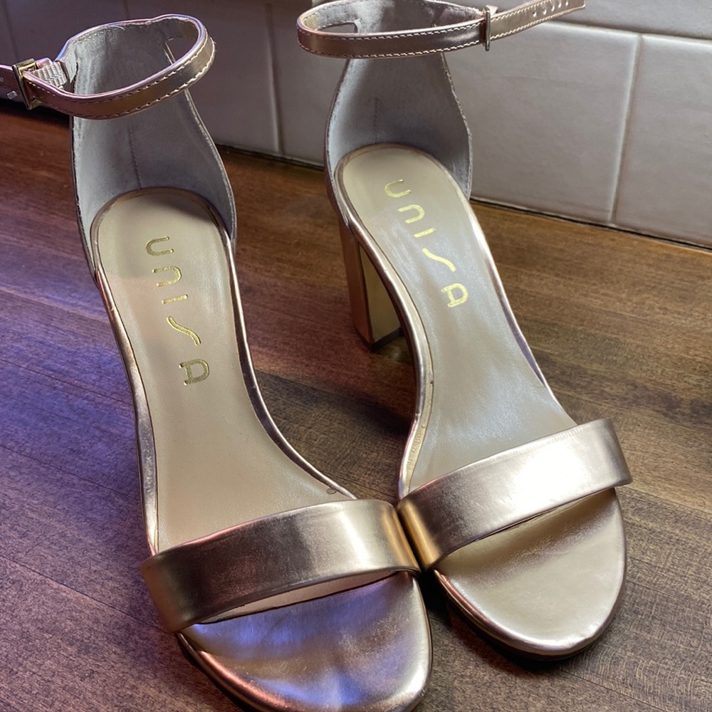 Rose Gold Prom Shoes size 7
